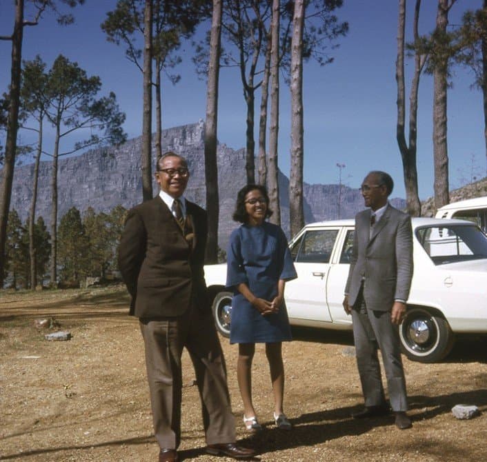 Photo: Bapak visiting South Africa with Tuti and Usman, in 1970.